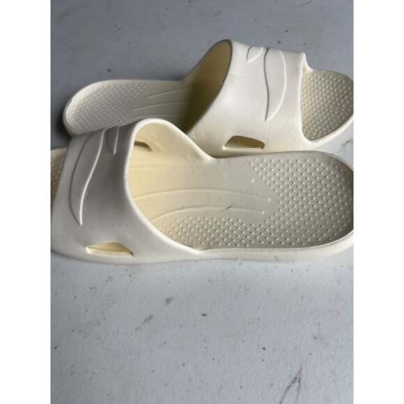 White Slip-On Slides Sandals Shoes Size 5/35-36 Non-Slip Open-Toe Unisex Summer - Picture 3 of 4